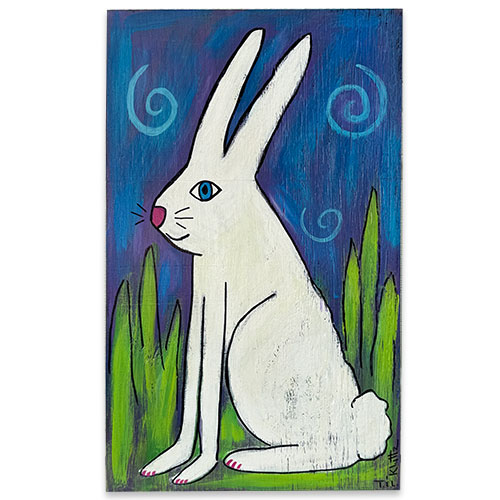 Kluttz 15x25 Big Foot Bunny on Wood WP5184